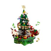 Mini Árvore De Natal Para Crianças, Caixa De Música Do Papai Noel, Brinquedos De Blocos De Montar