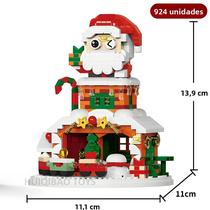 Mini Árvore De Natal Para Crianças, Modelo De Casa Do Papai Noel, Blocos De Construção Micro DIY,