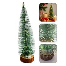 Mini Arvore de Natal Pinheiro Nevada Decoração 30cm LED