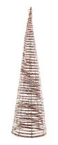 Mini Árvore De Natal Rattan Dourada - 60x18 Cm - Importada - Crommer Mark