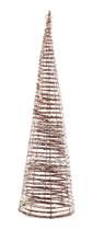 Mini Árvore De Natal Rattan Dourada - 60x18 Cm - Importada