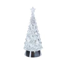 Mini Árvore de Natal Transparente com LED - 28cm - 1 unidade - Cromus - Rizzo Mini Árvore de Natal Transparente com LED - 28cm - 1 unidade - Cromus - Rizzo