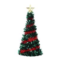 Mini Árvore de Natal Verde Decorada em Vermelha 50CM