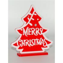Mini Arvore Decoração de Natal de Mesa Merry Christmas 10cm