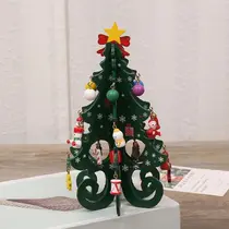 Mini árvore natal de mesa enfeite natalino presente estrela verde enfeitado Mini árvore natal de mesa enfeite natalino presente estrela verde enfeitado