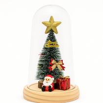 Mini Árvore Natal Enfeite Luminosa Natalino Cúpula Led Decoração de Mesa