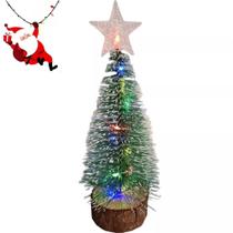 Mini Arvore Natal Enfeite Mesa Escritório Luz De Led 28cm Com Estrela Ponteira - Art Christmas