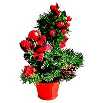 Mini Árvore Natalina Decorada 30cm Vermelho Mesa - Tiger Gifts