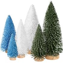 Mini árvores de decoração de Natal KPX 6 unidades com 4 tamanhos (25 cm a 10 cm)