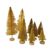 Mini Árvores De Natal Artificiais De Cedro E Pinheiro, Ornamentos De Mesa De Sisal, 5-8 Peças,