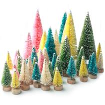 Mini árvores de Natal LOVEINUSA Snow Frosted Sisal 40 unidades