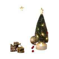 Mini Árvores De Natal Luminosas Com LED, Decoração Para Casa, Velas Eletrônicas, Presentes Para