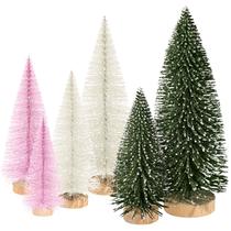 Mini Árvores de Natal para Decoração - Kit com 6 Peças em 4 Tamanhos