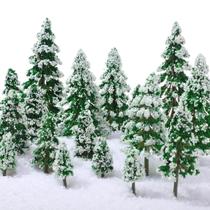 Mini Árvores De Pinheiro De Neve Em 6 Tamanhos Para Decoração De Natal, Enfeites De Inverno E Mini Árvores De Pinheiro De Neve Em 6 Tamanhos Para Decoração De Natal, Enfeites De Inverno E