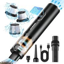 Mini Aspirador de Pó para Carro 14000Pa Sem Fio com Luz LED, Portátil Recarregável 2 em 1, Baixo Ruído, Ideal para Casa e Pet Mini Aspirador de Pó para Carro 14000Pa Sem Fio com Luz LED, Portátil Recarregável 2 em 1, Baixo Ruído, Ideal para Casa e Pet