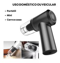 Mini Aspirador De Pó Portátil Recarregável P/carro E Casa Mini Aspirador De Pó Portátil Recarregável P/carro E Casa