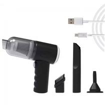 Mini Aspirador de Pó Portátil Sem Fio Recarregável USB com Acessórios 3 em 1 - Home Goods