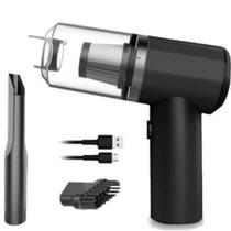Mini Aspirador De Pó Sem Fio Portátil Para Carro Casa Preto Carregamento Via USB Mini Aspirador De Pó Sem Fio Portátil Para Carro Casa Preto Carregamento Via USB