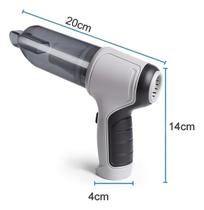 Mini aspirador e soprador de pó portátil usb recarregável cor cinza Mini aspirador e soprador de pó portátil usb recarregável cor cinza