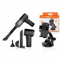 Mini Aspirador Portátil Sem Fio Suporte Veicular para Celular Carro