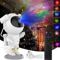 Mini Astronauta Robo Projetor de Luzes Teto quarto Criança Galaxia Nebulosa Céu Estrelado