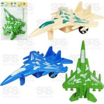 Mini Avião Caça De Fricção Pull Back 10X6,5X3CM Toy King TK-AB 5516 - toys