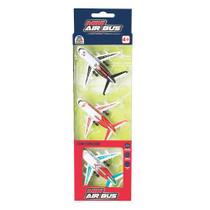 Mini Aviões Braskit Metal Fricção 3 unidades Mini Aviões Braskit Metal Fricção 3 unidades
