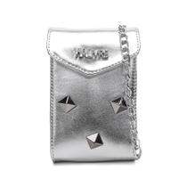 Mini Bag Bolsa Pequena Feminina Porta Celular Com Spikes Alça Corrente Moda Fashion