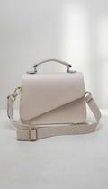 Mini Bag Feminina Bege material sintético Transversal