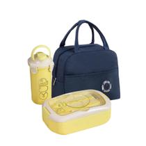 Mini Bag Térmica Com Zíper Multiuso + kit Lancheira + Copo Infantil