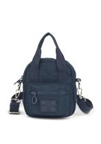 Mini Bag Trasnversal Crinkle - Azul Escuro - Luxcel Ref.BU78726-AZ-E