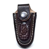 Mini Bainha Porta Canivete Chaveirinho Em Couro Atrevidu's