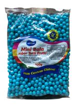 Mini Bala Sabor Tutti-frutti Azul 500g