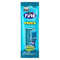 Mini Bala Tubes Framboesa Pinta Lingua 12un 17g Fini 180G