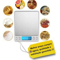 Mini Balança Digital De Cozinha 0,1g Até 2000g Alimentos Eletrônica Pesar Bandeja Profissional Capacidade Culinária
