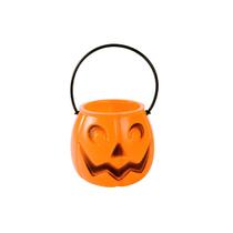 Mini Balde de Abóbora Para Decoração Halloween Doces 8cm