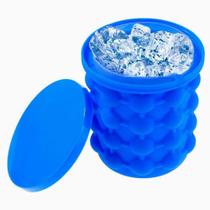 Mini Balde Forma Gelo Em Silicone Azul Ice Magic Cube - Wincy
