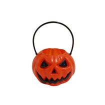 Mini Balde Halloween Abóbora com Alça - 8cm x 6cm