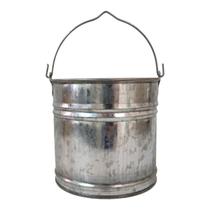 Mini Balde Para Decoração Multiuso Galvanizado 3L