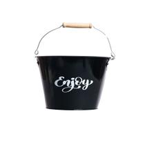 Mini Balde Petiscos Preto em Metal com alça Cool Black -Dynasty Mini Balde Petiscos Preto em Metal com alça Cool Black -Dynasty