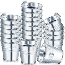 Mini baldes galvanizados Potchen, pacote com 50 unidades, 5x5x4 cm, metal Mini baldes galvanizados Potchen, pacote com 50 unidades, 5x5x4 cm, metal