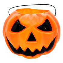 Mini Baldinho de Halloween com Alça - Abóbora Laranja - 6x7cm - 1 unidade - Rizzo Mini Baldinho de Halloween com Alça - Abóbora Laranja - 6x7cm - 1 unidade - Rizzo