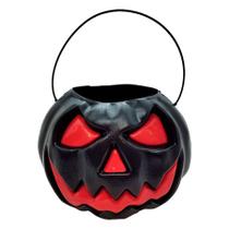 Mini Baldinho de Halloween com Alça - Abóbora Preto - 6x7cm - 1 unidade - Rizzo Mini Baldinho de Halloween com Alça - Abóbora Preto - 6x7cm - 1 unidade - Rizzo