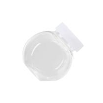 Mini Baleiro Plástico Transparente Tampa Branca 50 ml 10 Uni Mirandinha - Inspire sua Festa Loja
