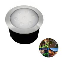 Mini Balizador Elétrico Led Externo 7w Embutir 6500k Escada Branco Frio Iluminação Jardim