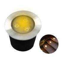 Mini Balizador Led Externo 3w Embutir Redondo Parede Escada