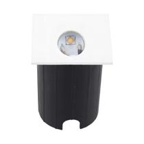 Mini Balizador Led Quadrado Branco 2W 3000K Luz Amarela JNG Mini Balizador Led Quadrado Branco 2W 3000K Luz Amarela JNG