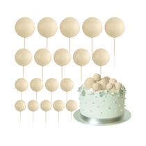 Mini Balões Dourados Para Topper De Bolo, 20 Peças, Palhetas De Decoração De Bolo De Bola