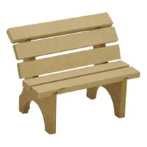 Mini Banco de Praça para Boneca 12x7x10 Mdf Madeira