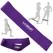 Mini Band Elastico Treino Exercicios Intensidade Super Forte Roxa Liveup Sports